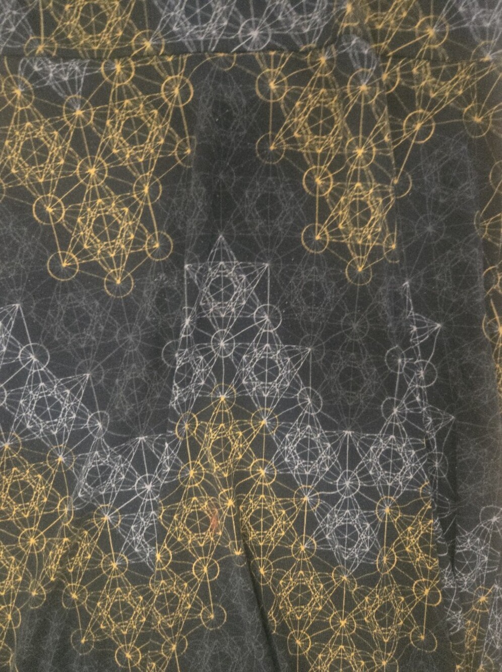 LuLaRoe Black Maxi Dress with Gold and Gray Pattern - Picture 2 of 3